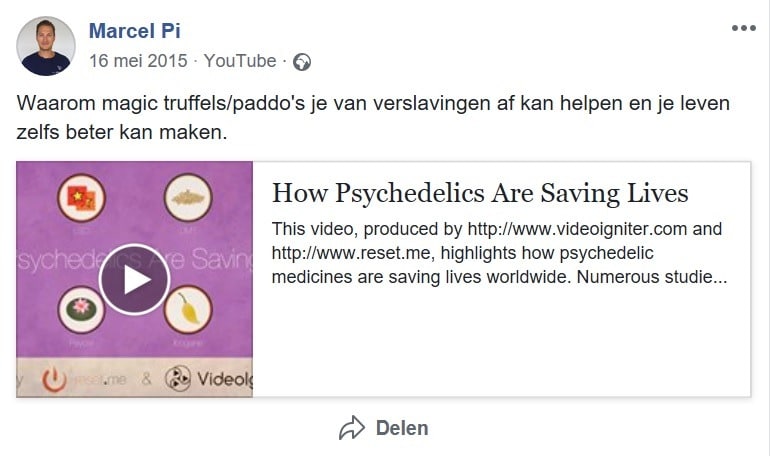 Facebook Psychedelika postjpg -Video über Psychedelika als Medizin