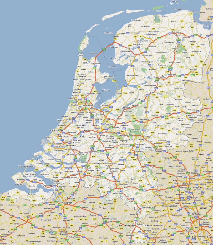 Netherlands map -Service on location